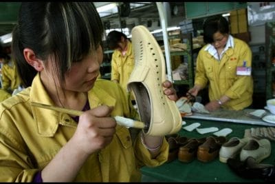 Cina: più scarpe esportate, ma non in pelle