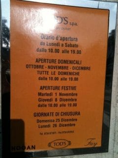 Outlet Tod’s preso d’assalto per le vendite promozionali