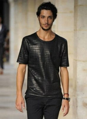 T-shirt in coccodrillo per Hèrmes
