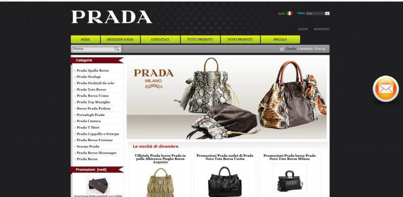 Sito ufficiale clearance prada