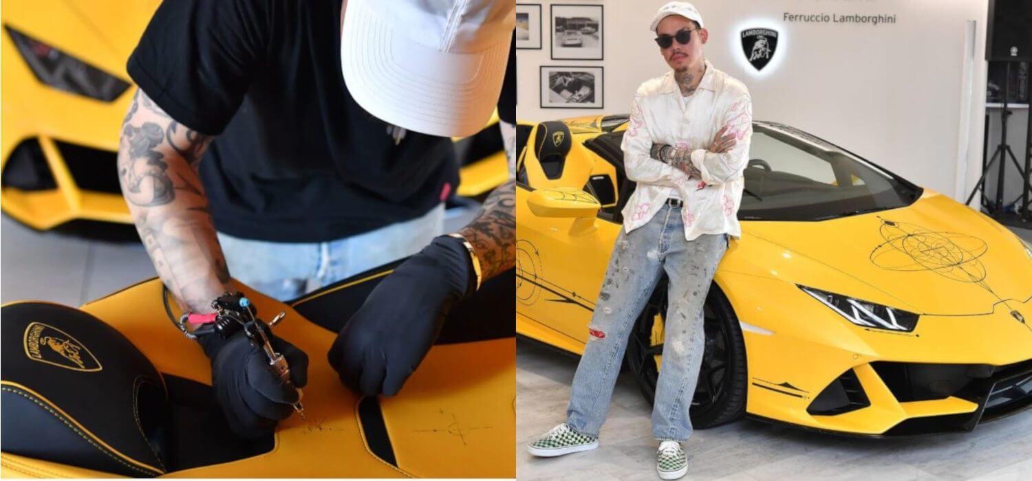 Dr. Woo tatua una Lamborghini