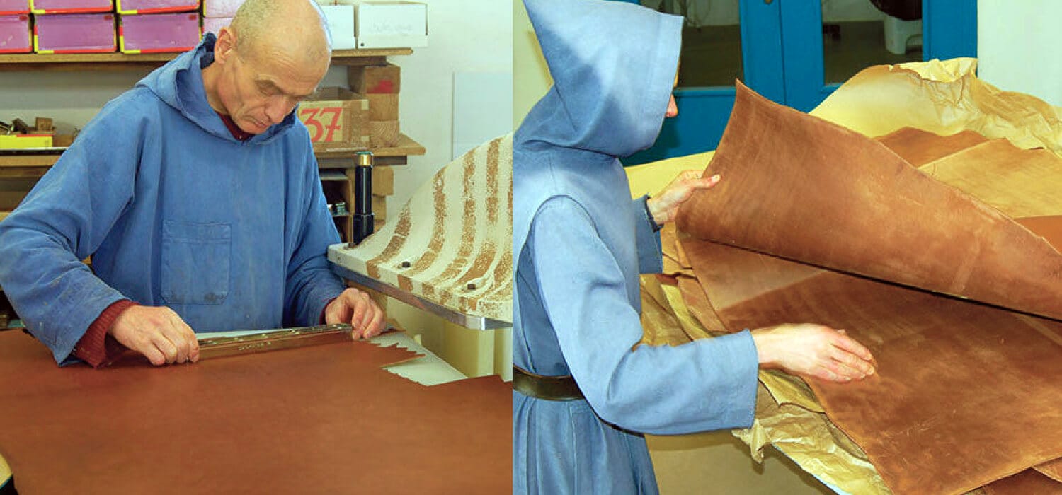 Ora et labora, i monaci di La Garde fanno i sandali in cuoio