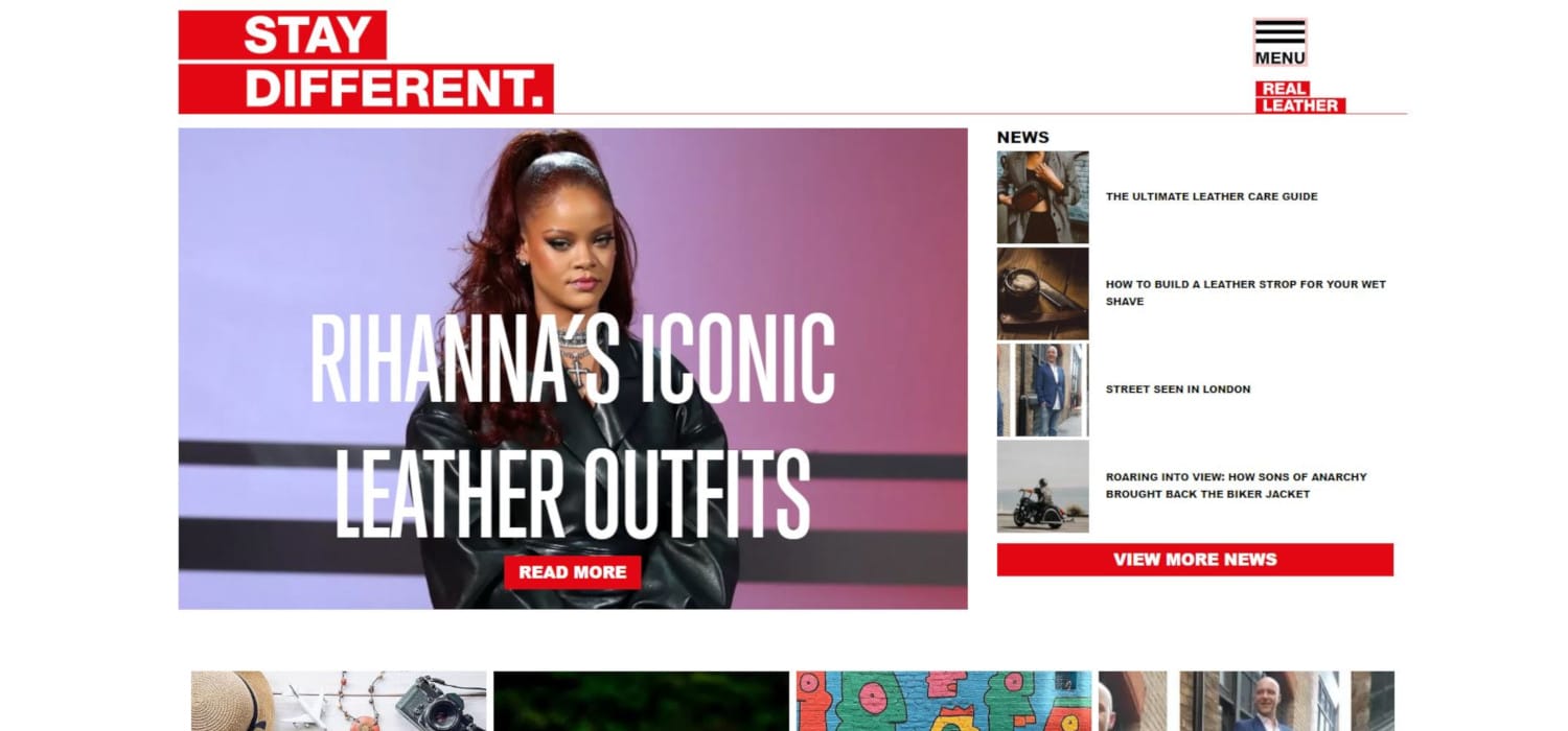 l'home page del sito Stay Different