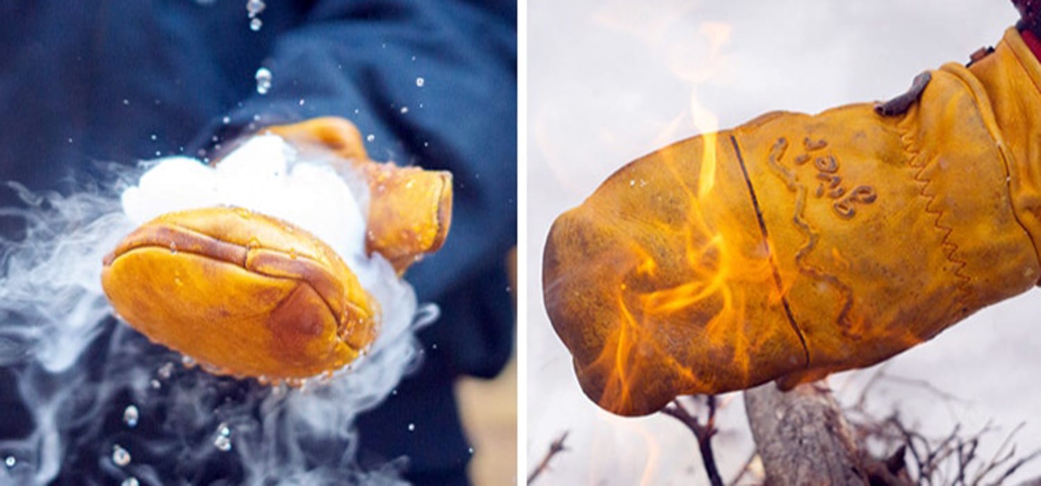 I guanit in pelle Frontier MIttens