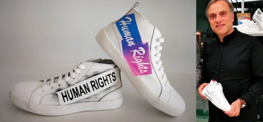 Marco Massetti, l’ONU e la sneaker in pelle per i diritti umani