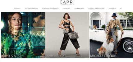 Capri Holdings prevede di perdere 100 milioni per la crisi cinese