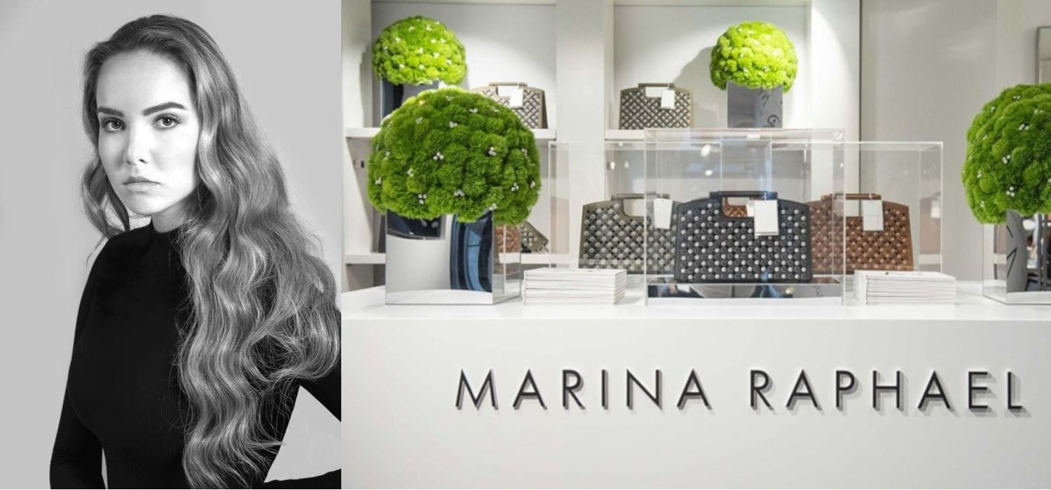 Marina Raphael (Swarovski) le sue borse le vuole made in Italy