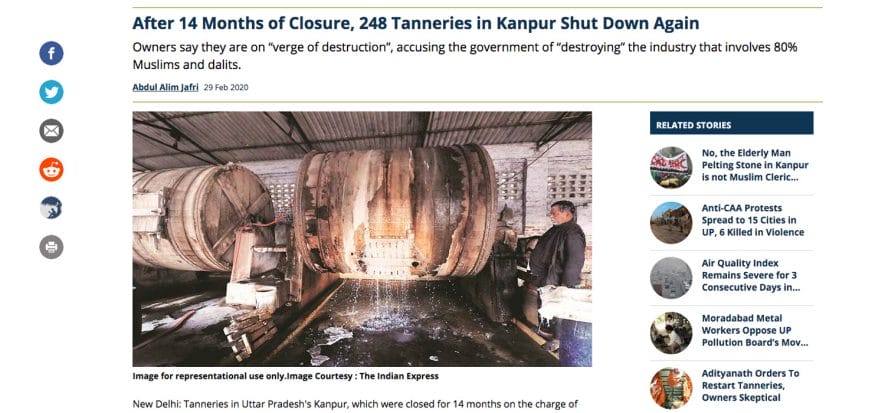 Ennesimo allarme a Kanpur: la pelle è sull'orlo della rovina