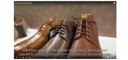 The video explaining why we should prefer leather shoes