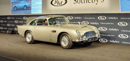 Aston Martin presents the Bond DB5: real leather, pretend weapons