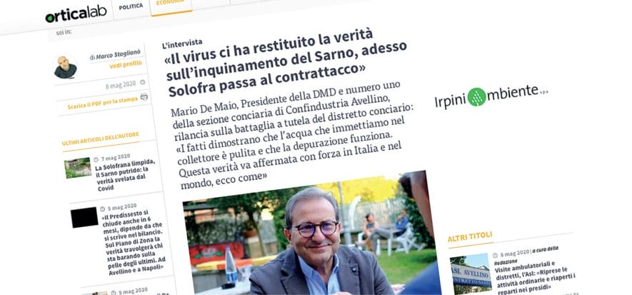 Solofra: “Covid restituisce la verità sul Sarno”, dice De Maio