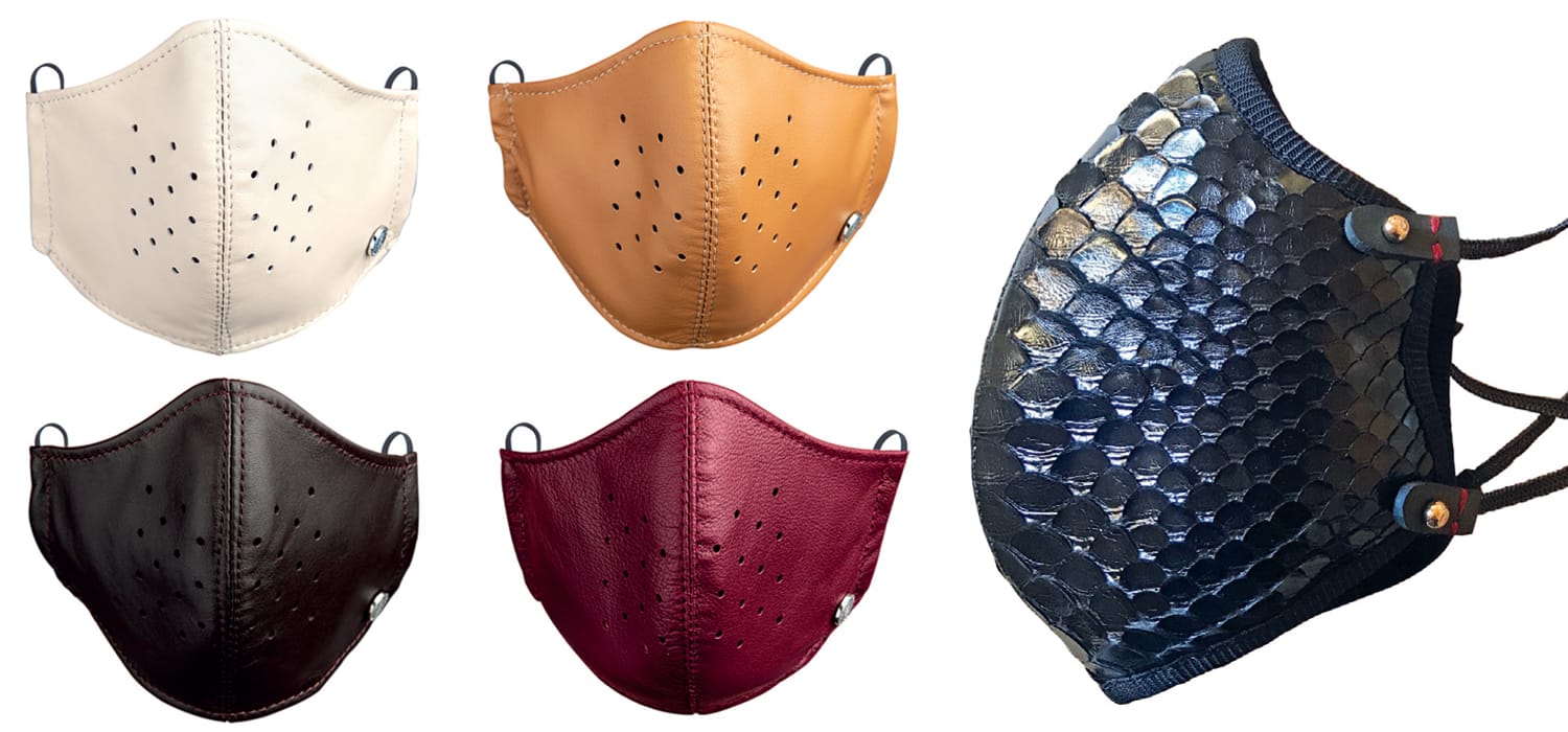 The mask too is cool: leather and python proposals