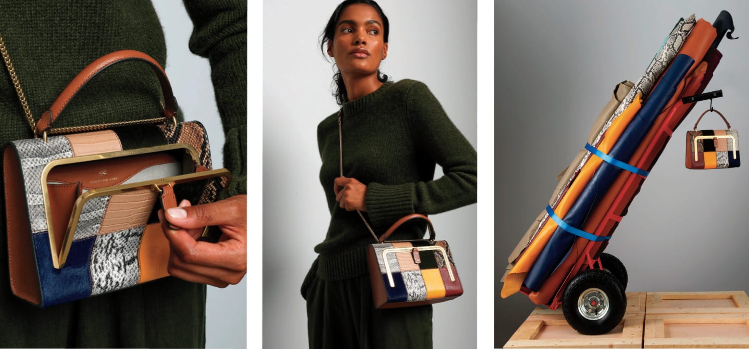 Patchwork, la circolarità di Anya Hindmarch valorizza la pelle