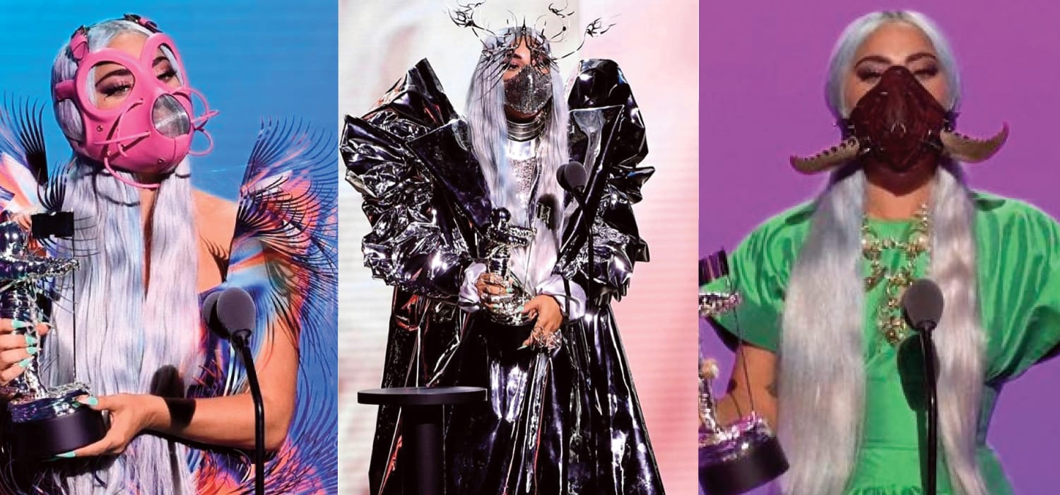 MTV VMA, Lady Gaga regina di stile con le mascherine d'artista