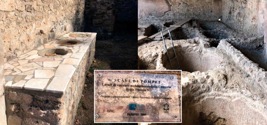 UNIC, the restoration of Pompeii tannery is about to be completed 
