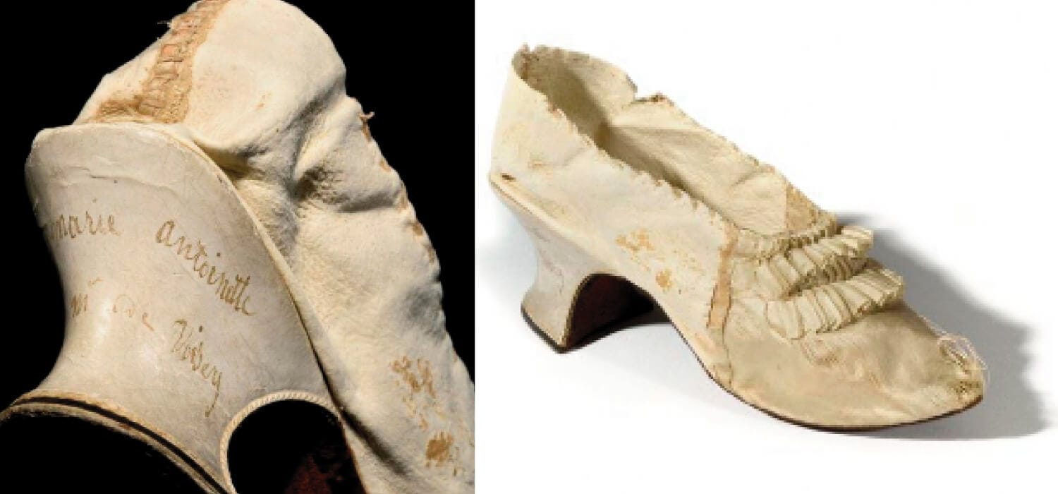 Marie Antoinette’s leather and silk shoe is auctioned
