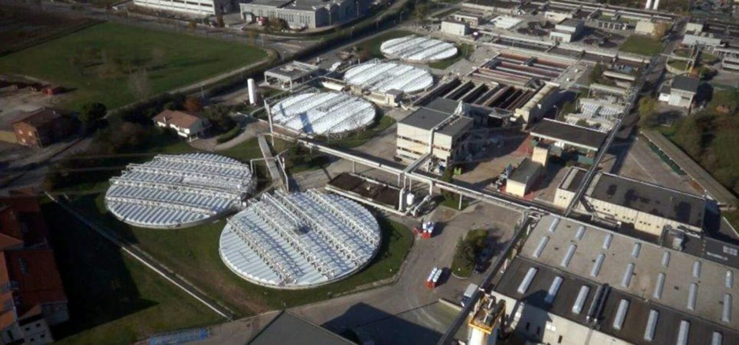 dei residui di origine conciaria nell'impianto di Arzignano