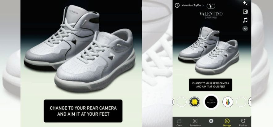 Realtà aumentata: Valentino con Snapchat per le sneaker One Stud