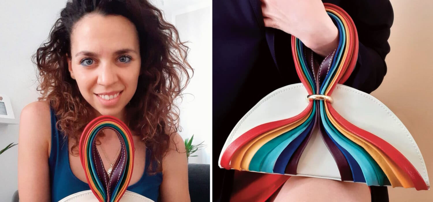 Valeria Zingaretti è in finale al DAB con la sua borsa Arcobaleno