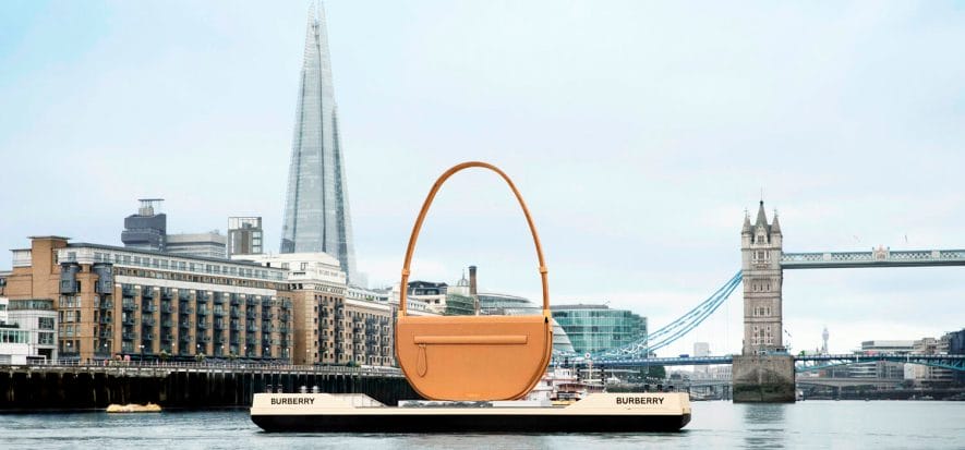What's a giant Burberry bag doing on the Thames?