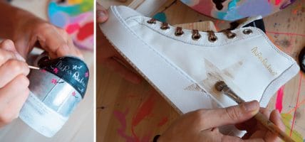 NiRa Rubens, the hand-painted sneaker that interacts with leather