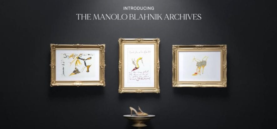 Una mostra e una collezione Gold per “i 50 anni” di Manolo Blahnik