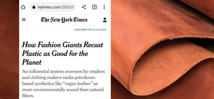 New York Times fleeces veg alternatives and the Higg Index