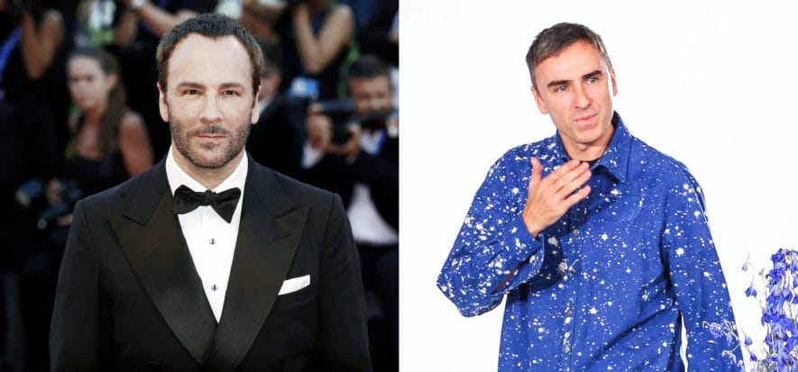 Who closes, who sells: the exits of Tom Ford and Raf Simons