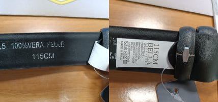 La Finanza spezza circuito di cinture fake grazie a UNIC e SSIP