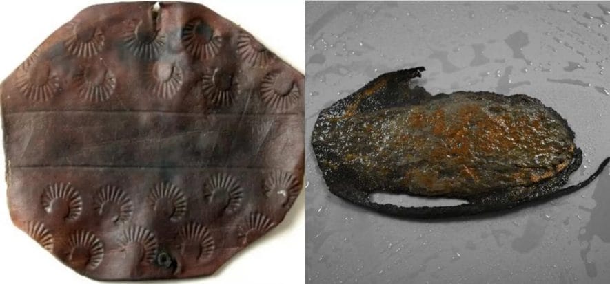 Ritrovate scarpa da bimbo di 3.000 anni fa e una polsiera del ‘500