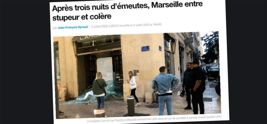 Guerriglia a Marsiglia: distrutta la boutique Lancel (Piquadro)
