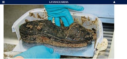 A 17th century espadrillas found in Barceloneta