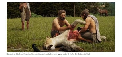 I Neanderthal cacciavano i leoni e ne usavano anche le pelli