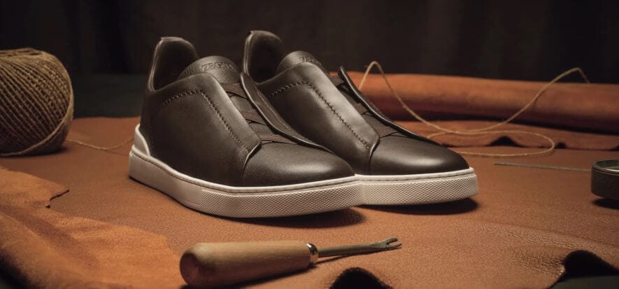 And Zegna chooses glove leather for the Triple Stitch Secondskin