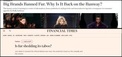 Se FT e BoF si scandalizzano per il revival della pelliccia