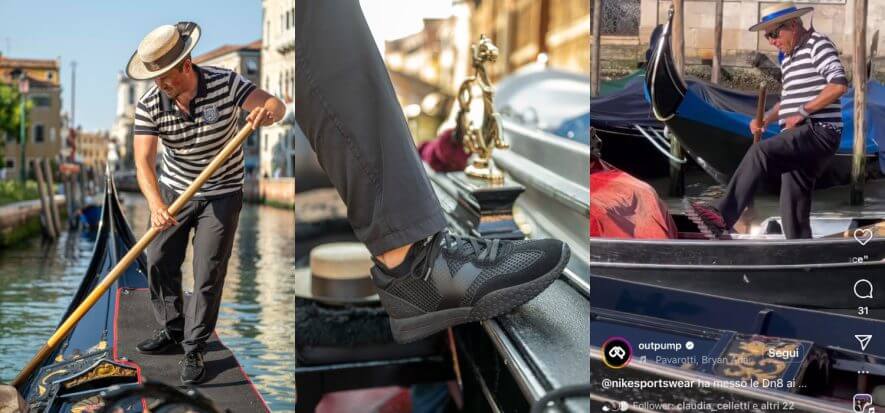 A challenge on the Grand Canal: Fly and the Gondoliers of Venice vs. Nike