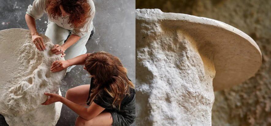 Ritagli di pelle che si fanno pietra: il guizzo di un duo francese